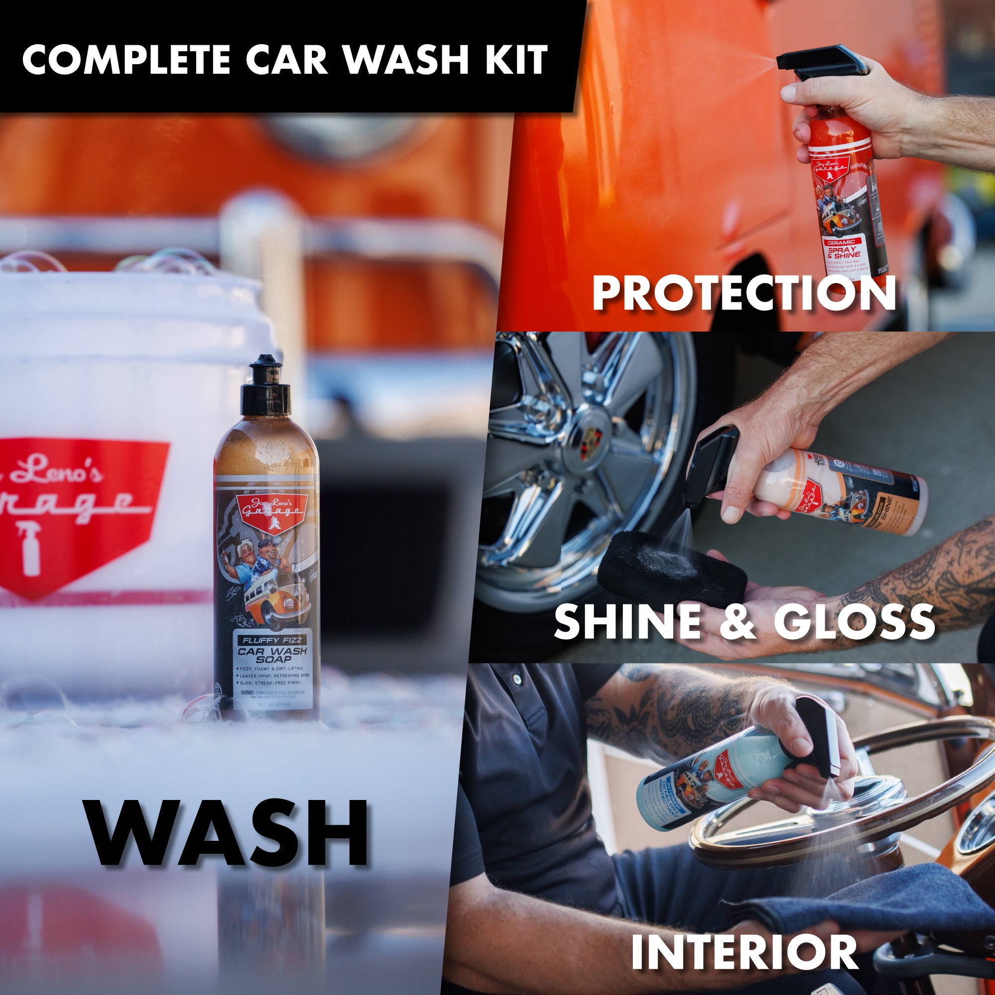 Fluffy Edition 7 pc. Detail & Car Wash Kit | Jay Leno's Garage