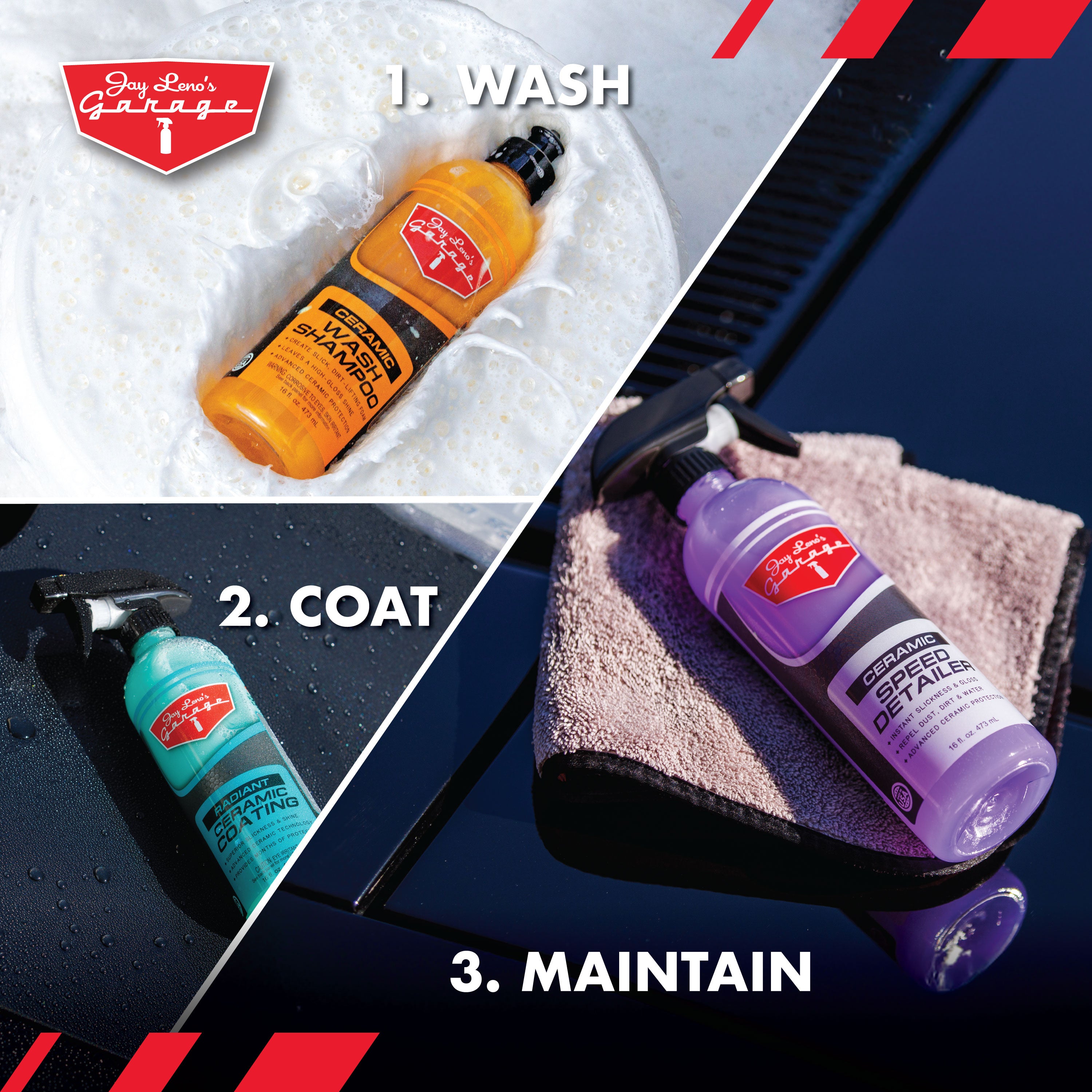 Jay Leno's Garage Ceramic Speed Detailer – Instant Gloss & Protection