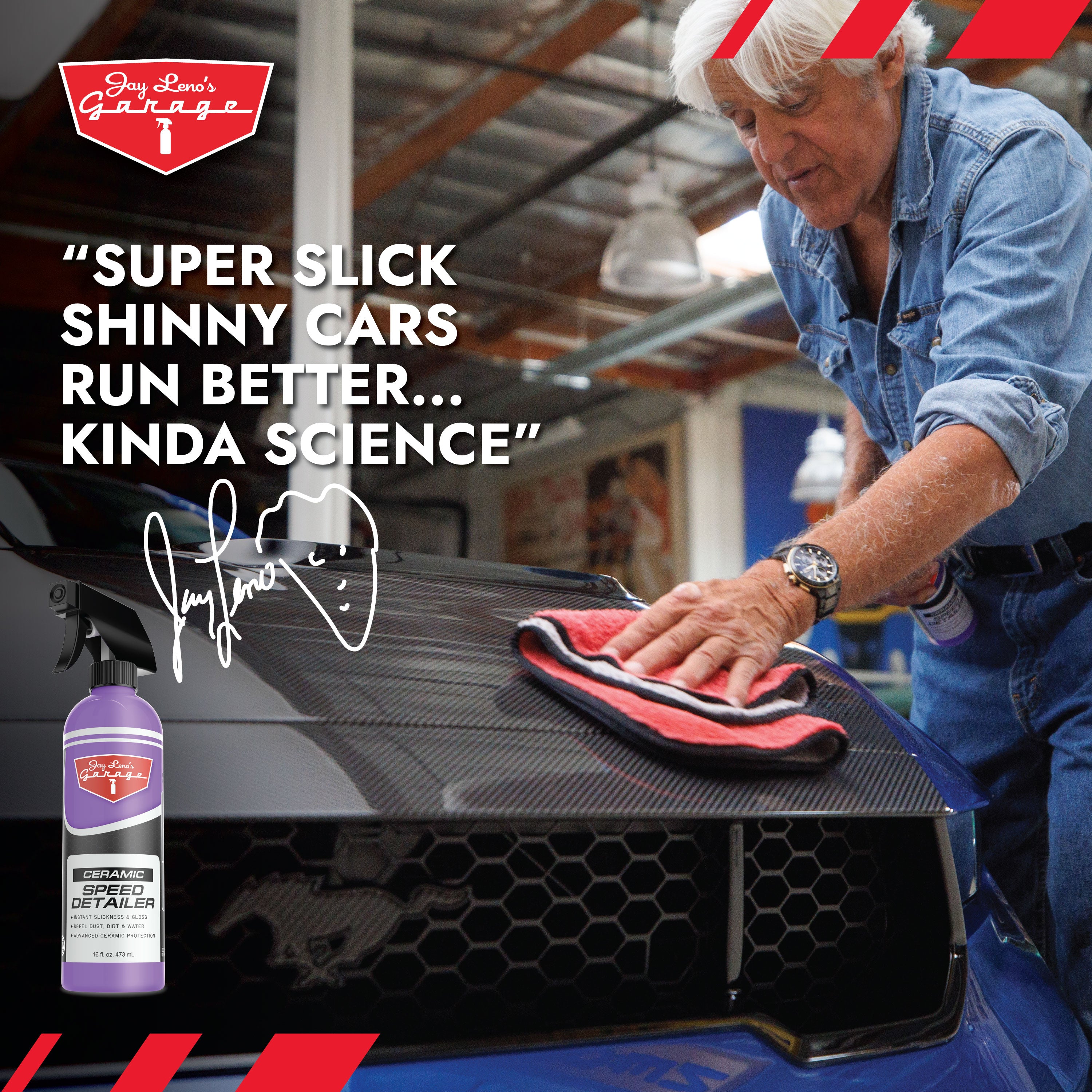 Jay Leno's Garage Ceramic Speed Detailer – Instant Gloss & Protection