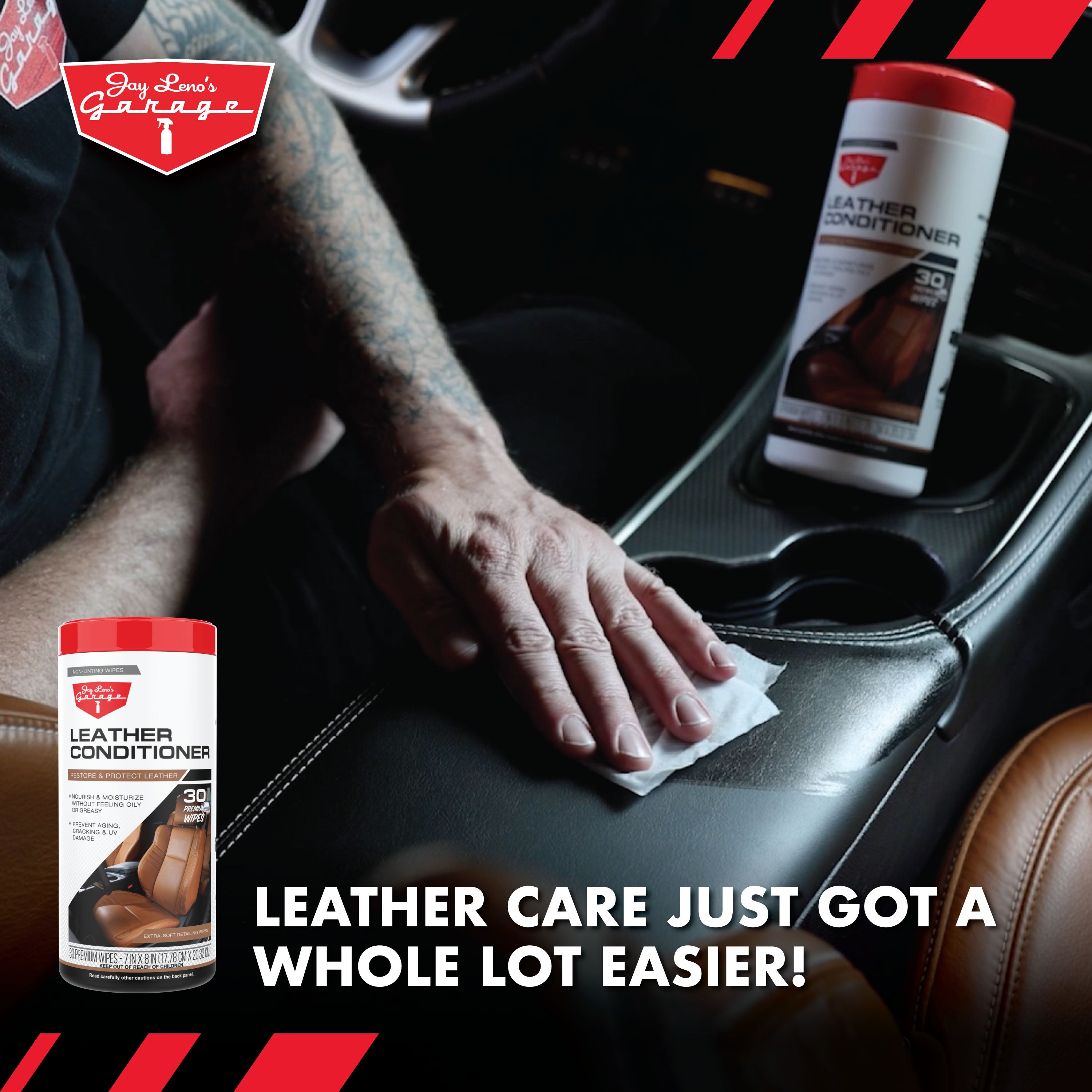 【消しゴム様】UNIVERSAL PRODUCTS.LEATHERBROUSON Leather Conditioning | Leather Conditioner Wipes from Jay Leno's