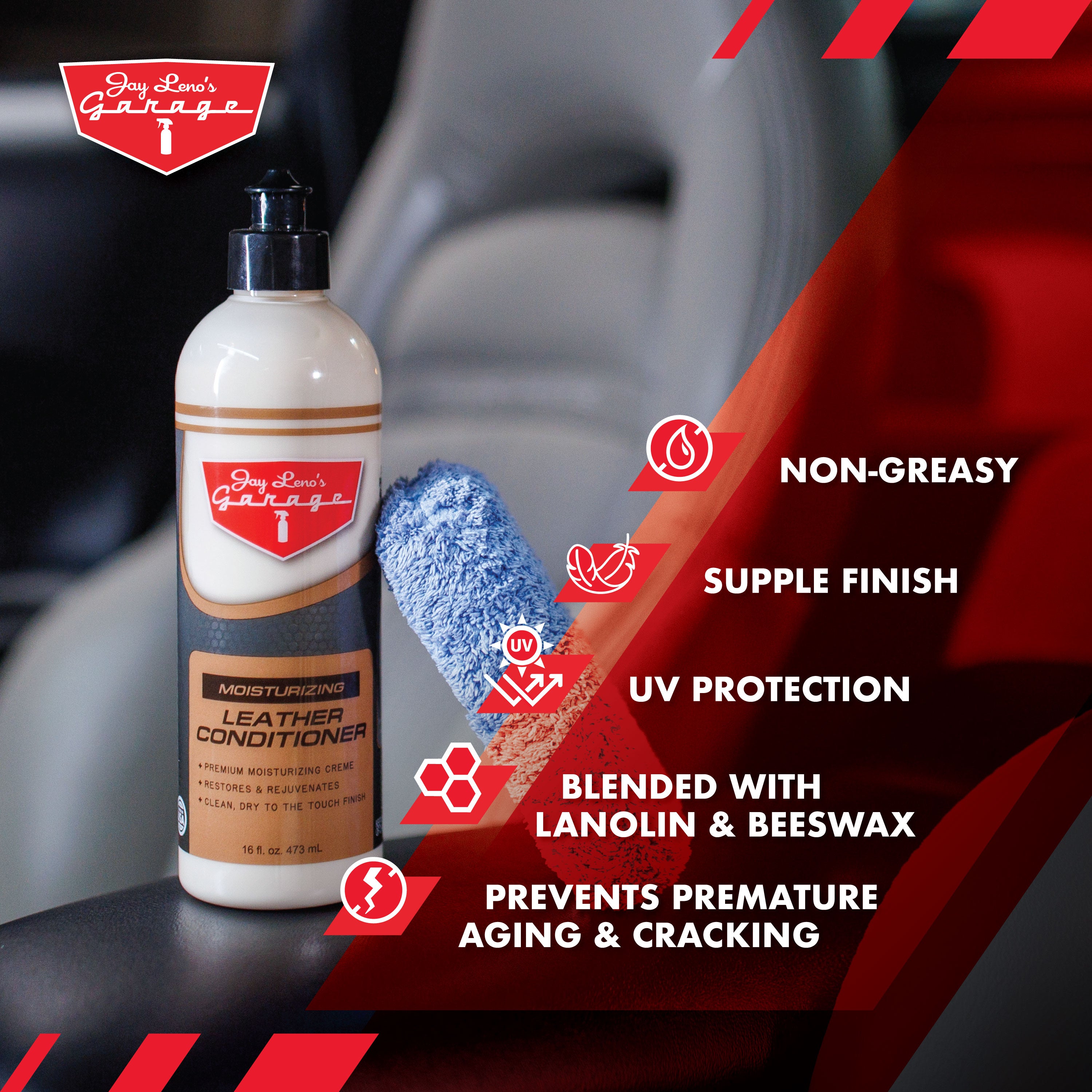 Jay Leno's Garage - Leather Conditioner - Leather Care (16 Oz.) Jay Leno's Garage - Leather Conditioner - Leather Care (16 Oz.)